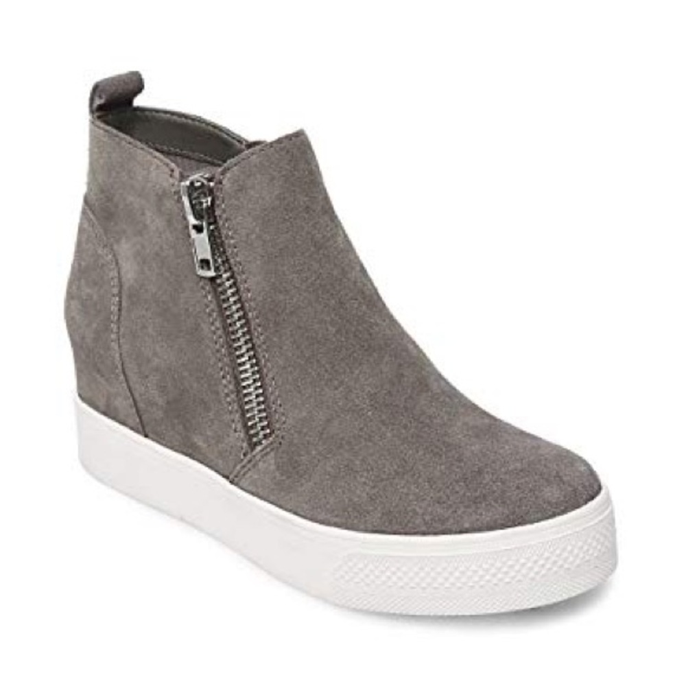 BRAND NEW Grey Steve Madden Wedgies Size 6/7 - Picture 3 of 8